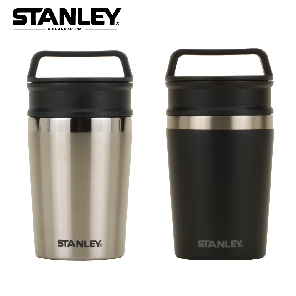 【美國Stanley】冒險系列輕巧隨身兩用保溫杯236ml-不鏽鋼原色