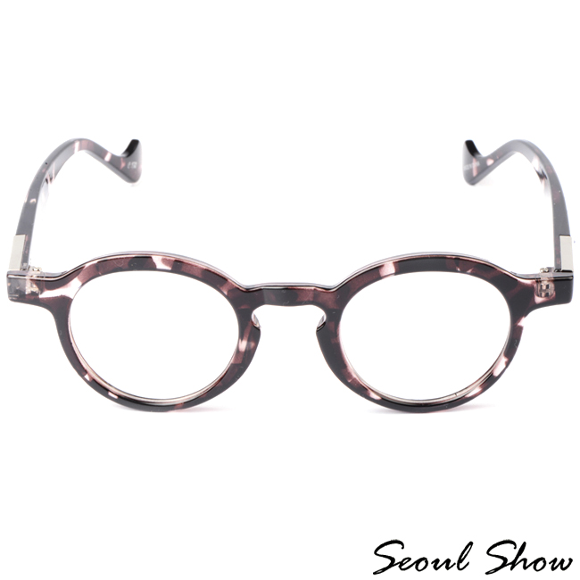 Seoul Show 復古小版圓框平光眼鏡 6768灰琥珀