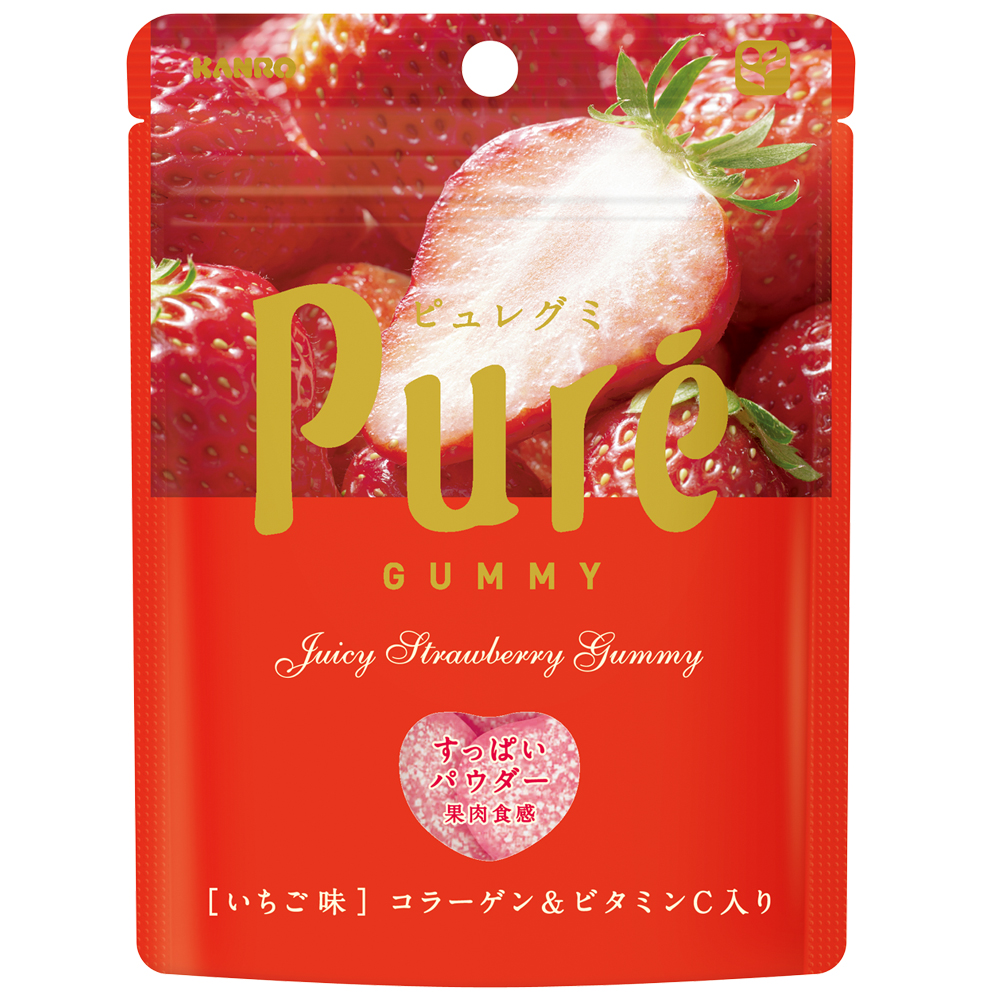 甘樂 Kanro Pure鮮果實幸福草莓軟糖(45.5g)