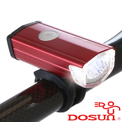 DOSUn USB充電鋁合金防水側光警示照明前燈(紅)