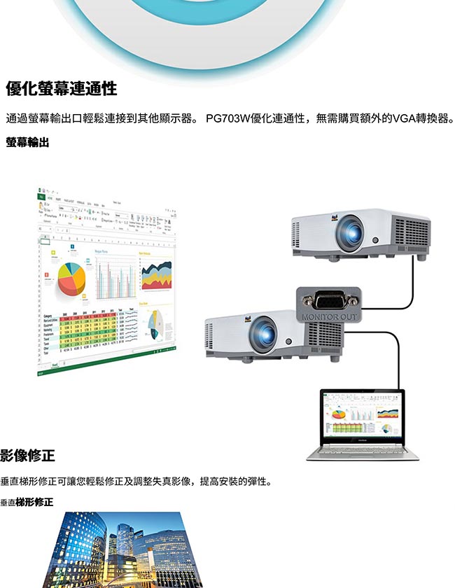 ViewSonic PG703W WXGA DLP 投影機(4000流明)