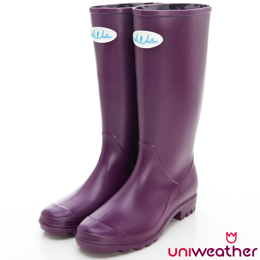 UniWeather 簡約魅力長筒雨靴 玩色系列 神秘紫