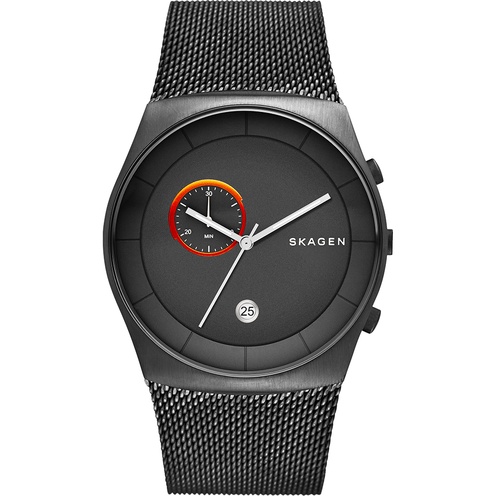 SKAGEN Havene 歐風簡約美學計時腕錶-灰/42mm