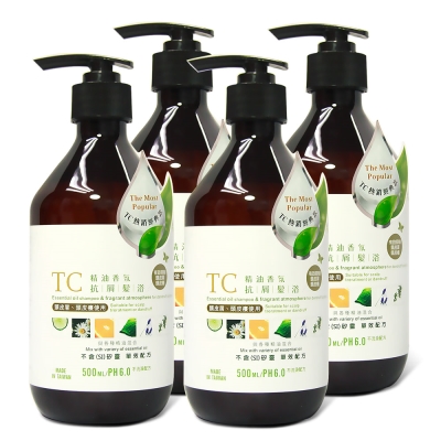 TC系列 精油香氛抗屑髮浴(500ml)4入組