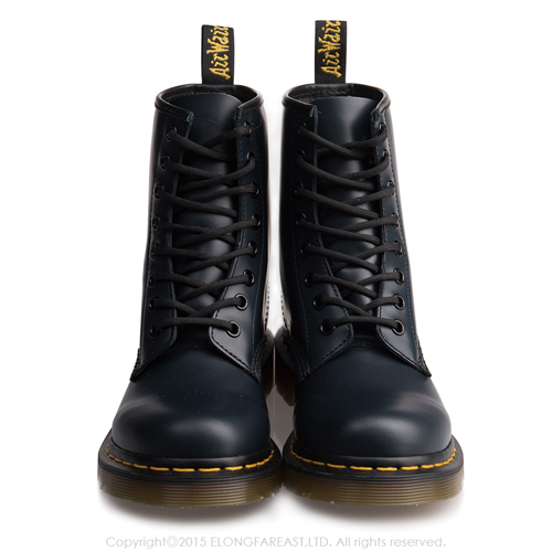 Dr.Martens-經典1460 8孔亮皮馬汀靴-女款-深藍