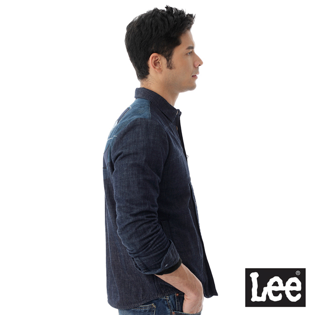 Lee 襯衫式牛仔外套Regional系列-男款-藍色