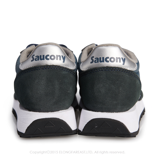 (女) 美國 SAUCONY 經典時尚休閒輕量慢跑球鞋-藍銀