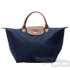 LONGCHAMP 摺疊短把水餃手提包(中/深藍) product thumbnail 1