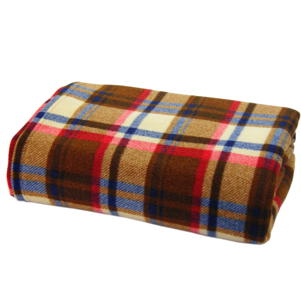 OMAX蘇格蘭格紋多用途舒適創意保暖袖毯-2入
