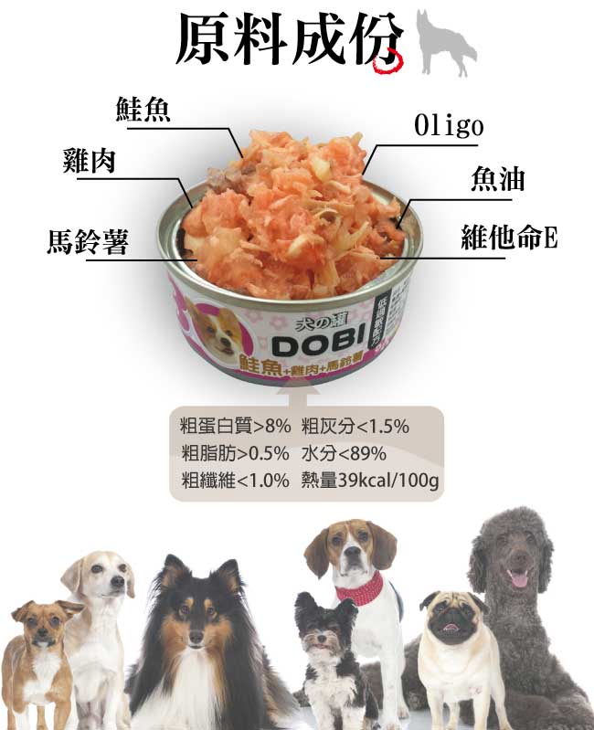 摩多比-DOBI多比小狗罐-鮭魚＋雞肉+馬鈴薯