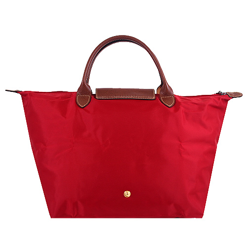 Longchamp紅色短帶折疊水餃包(中)