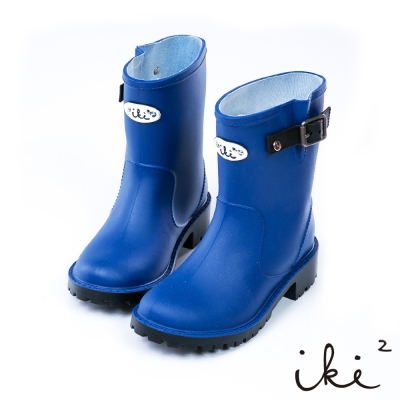 iki2童鞋-俏皮冒險家防水兒童雨靴-藍