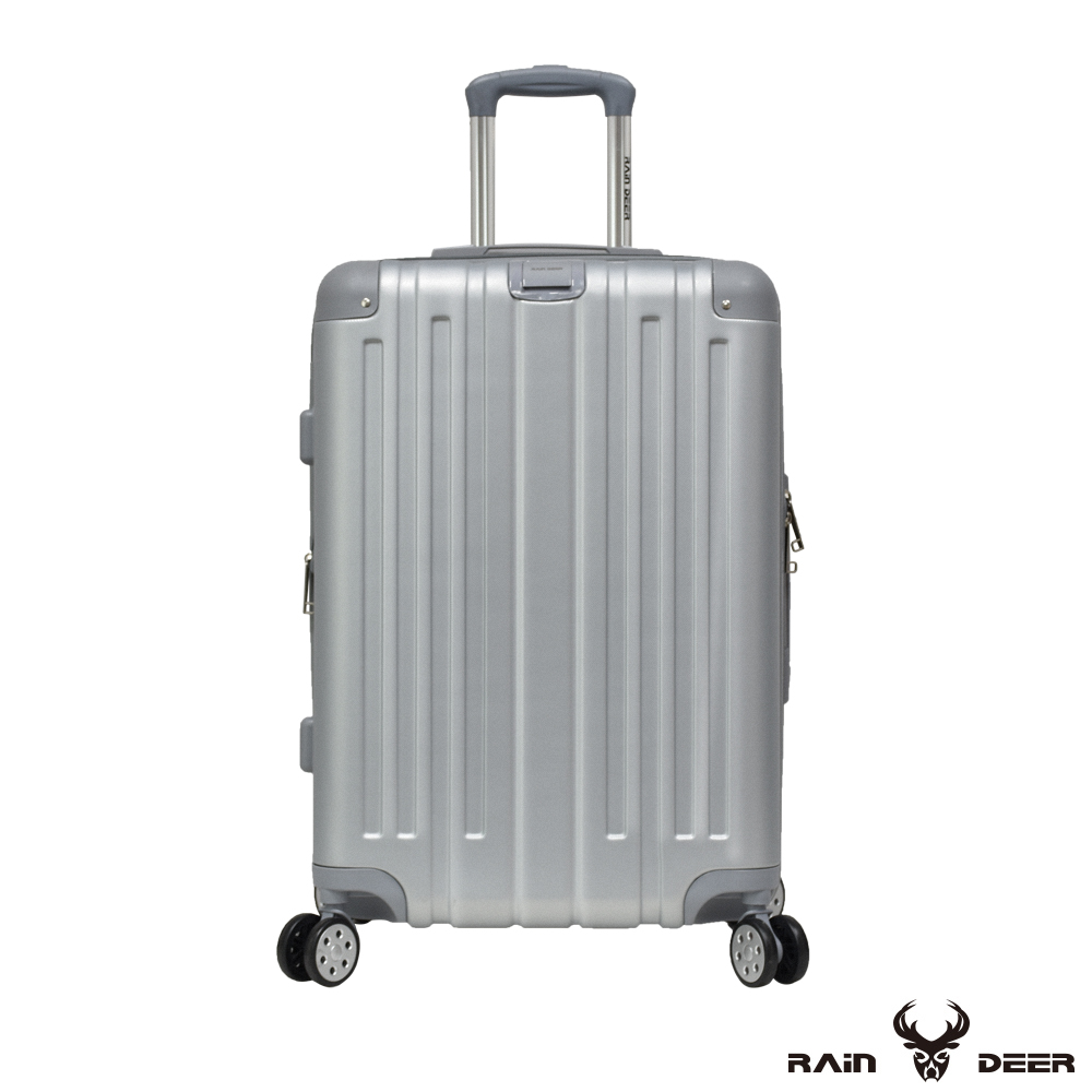 RAIN DEER 克萊爾24吋ABS鑽石紋防刮行李箱-太空銀