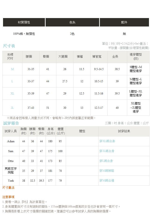 迷彩拼色口袋縮口工作褲‧男2色-OB大尺碼