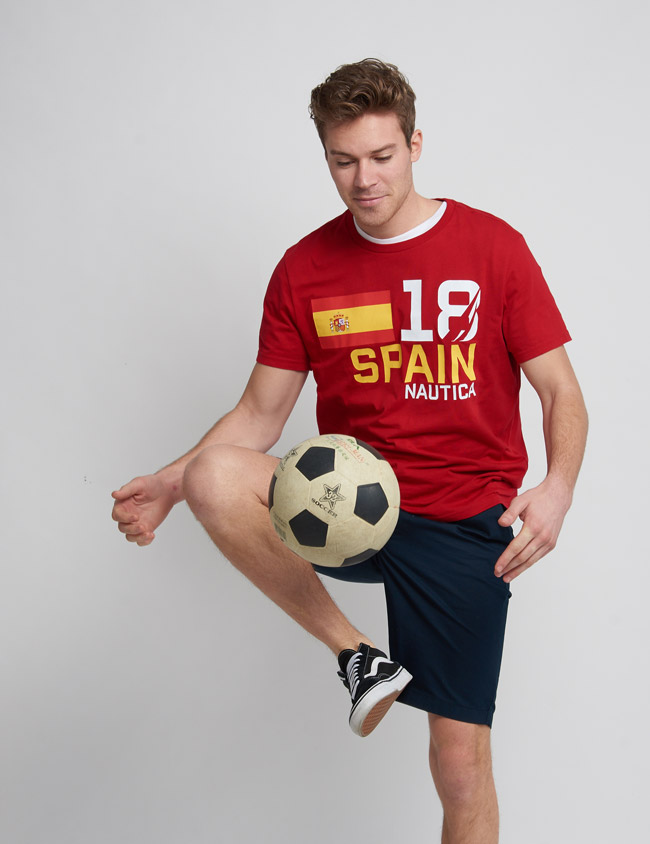 Nautica2018世足賽西班牙設計T恤-紅
