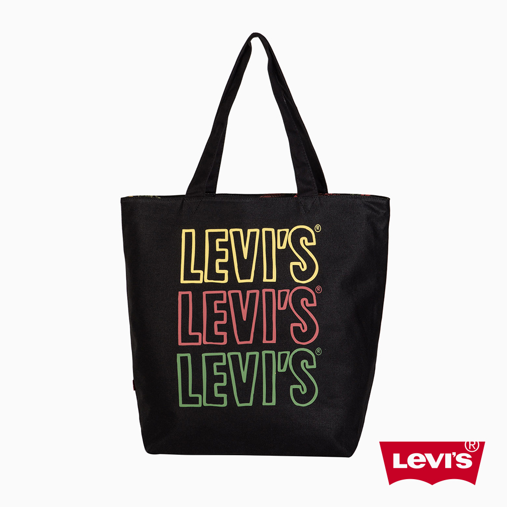 Levis 經典LOGO玩色黑底托特包 (此商品僅供宅配)