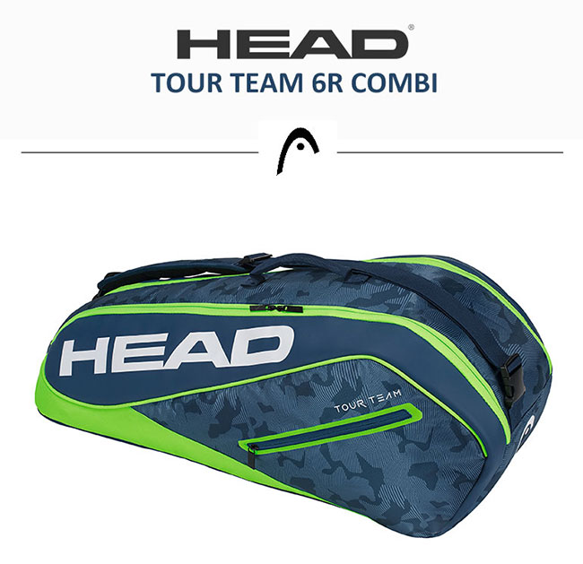 HEAD Tour Team系列 6支裝球拍袋-青綠 283128