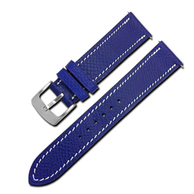 Watchband / HERMES 愛馬仕-法國進口柔軟替用真皮錶帶-藍紫色