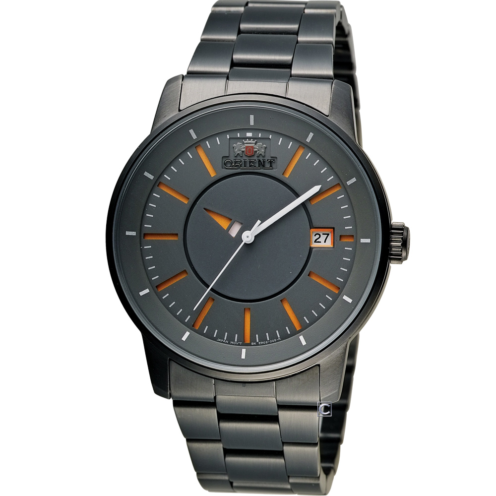 ORIENT 東方錶極簡時尚機械錶  FER02006A 黑