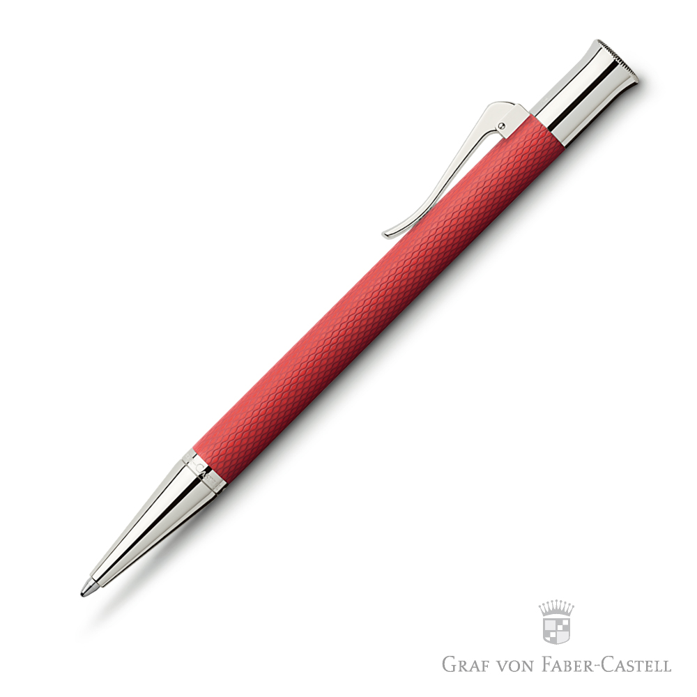 GRAF VON FABER-CASTELL 多彩繩紋系列珊瑚紅繩紋飾原子筆
