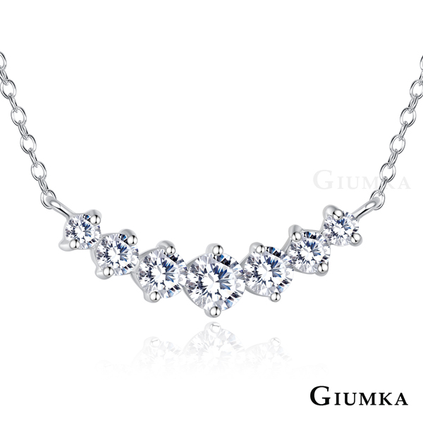 GIUMKA 925純銀項鍊墜鍊經典設計夢幻七星鑽-銀色