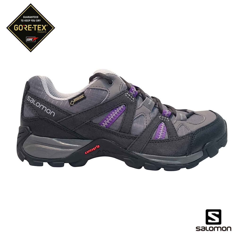 Salomon 登山鞋 低筒 GORETEX 防水 女 ESCAMBIA 紫