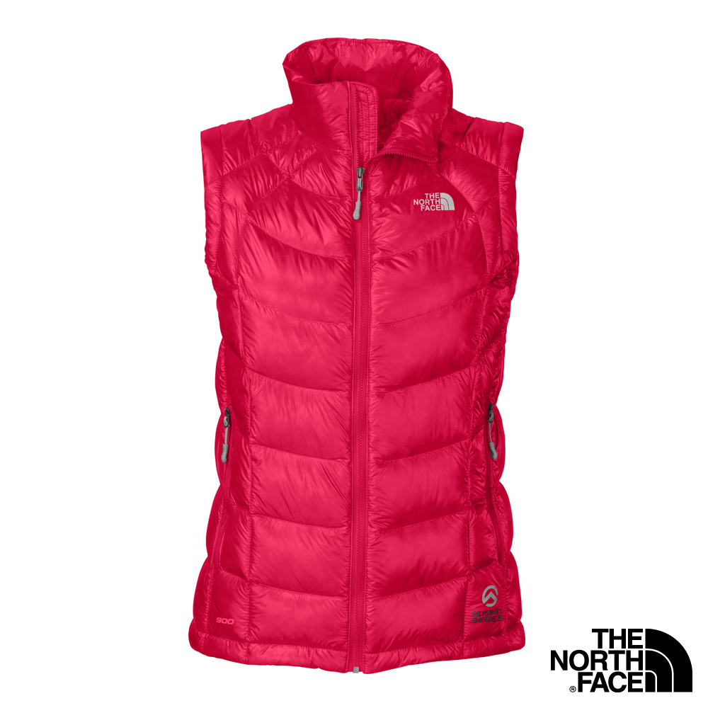 The North Face 女 900FILL 羽絨保暖背心 桃紅