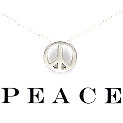 Dogeared 愛和平銀色項鍊 LOVE PEACE 和諧好人緣 附原廠盒