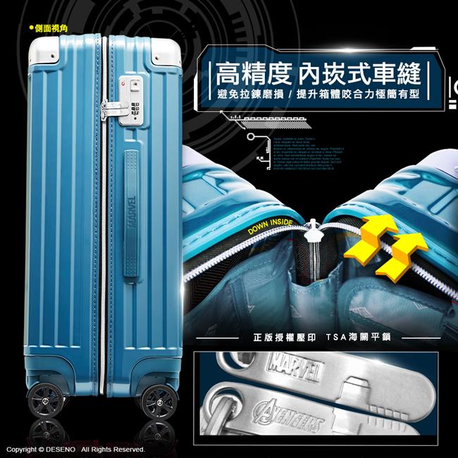 Marvel 復仇者聯盟系列 25吋 新型拉鍊行李箱-索爾