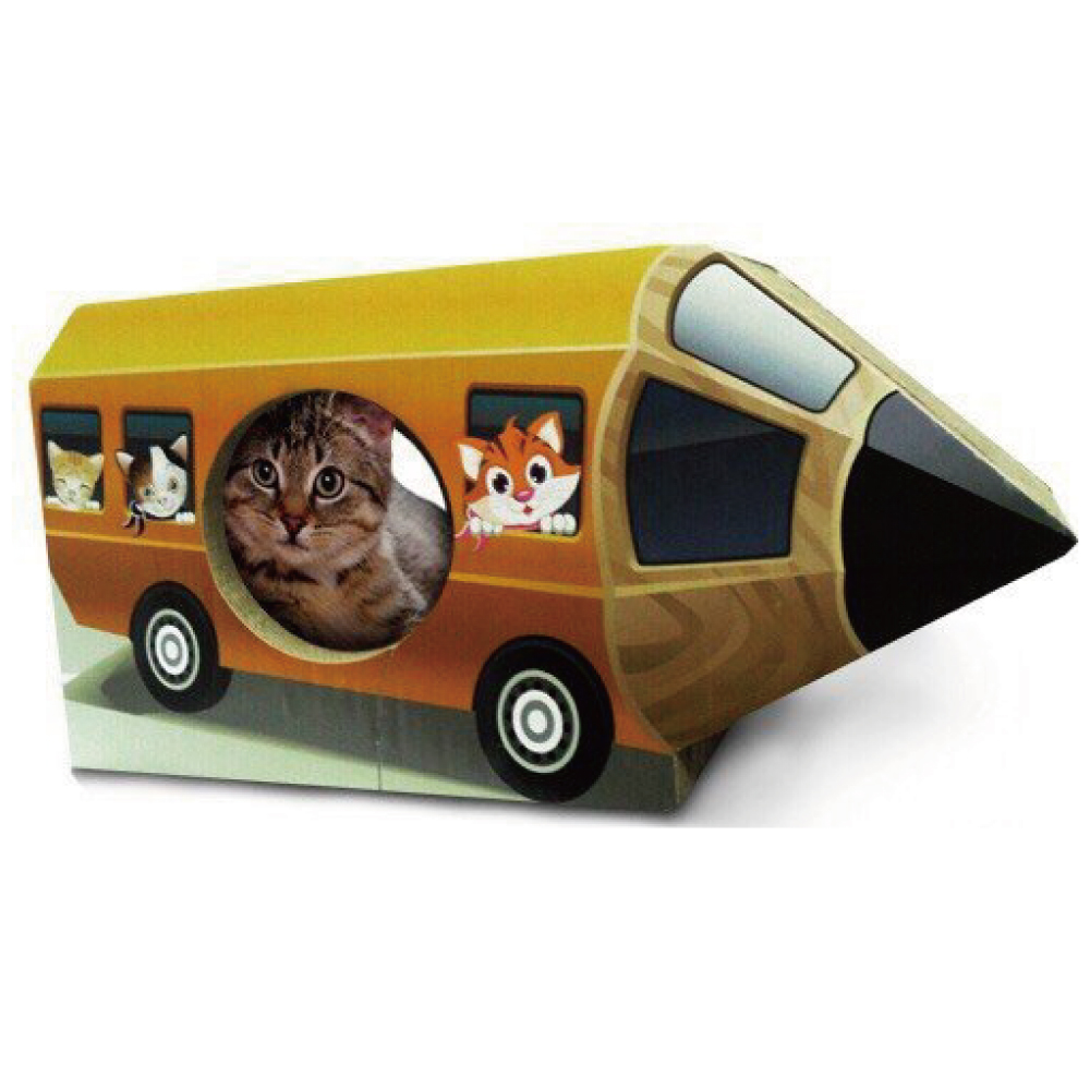 寵喵樂-立體造型貓抓板SY-158(鉛筆車)