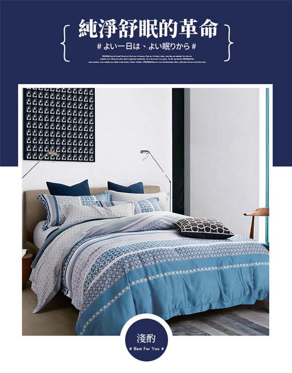 Ania Casa 天絲 TENCEL-加大鋪棉兩用被套床包四件組- 淺酌