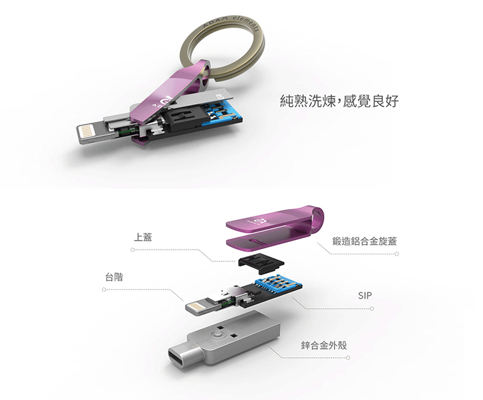 亞果元素iKlips DUO+ iPhone/iPad專用隨身碟 64GB