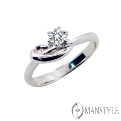 MANSTYLE「只為愛妳」0.12ct 八心八箭鑽戒