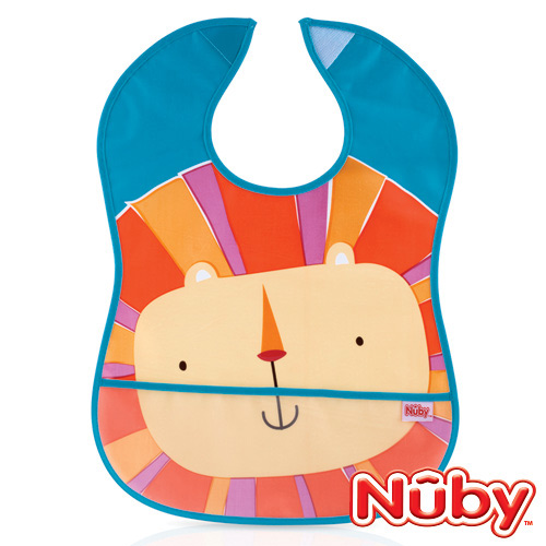 Nuby 防水圍兜-獅子(6M+)