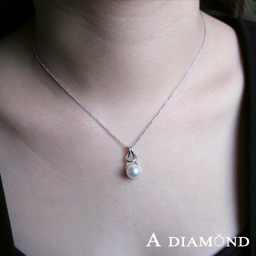 A Diamond 亞立詩鑽石 寵愛系列8-8.5mm 天然淡水養珠珍珠項鍊