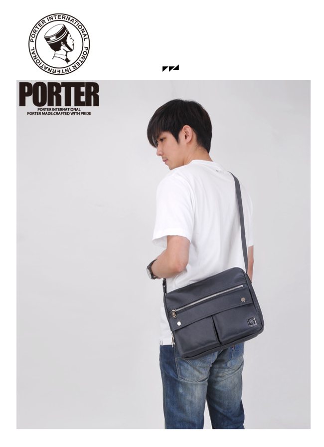 PORTER - 復刻新作MILKY+中型休閒斜背包 - 駝