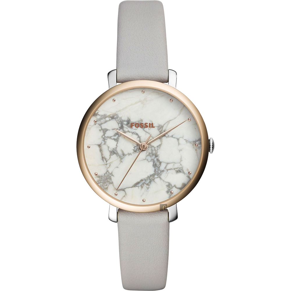 Fossil Jacqueline 大理石紋時尚女錶(ES4377)-灰/36mm