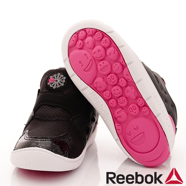 Reebok頂級童鞋 休閒學步鞋 SI472 黑桃 (寶寶段)T#14cm