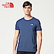 The North Face北面男款藍色吸濕排汗休閒短袖T恤 product thumbnail 1