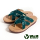 W&M 交叉寬帶透氣夾腳拖鞋-藍 product thumbnail 1