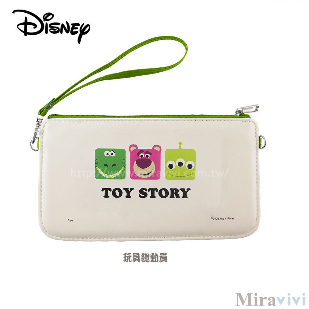 Disney迪士尼皮質橫式手機袋/萬用包/手腕袋_方塊系列_玩具總動員