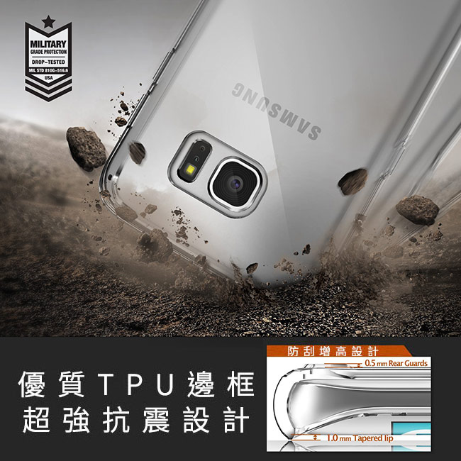 RINGKE 三星 Galaxy S7 Edge Fusion 透明背蓋手機殼