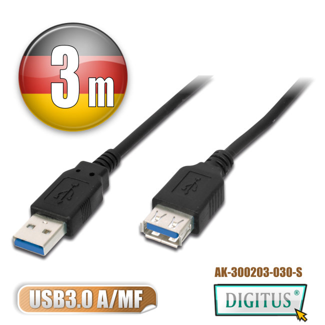 曜兆DIGITUSUSB3.0A公轉A母線(USB3延長用)*3公尺