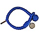 BV BOTTEGA VENETA 經典純手工編織雙環細嫩小羊皮手環(藍色) product thumbnail 1