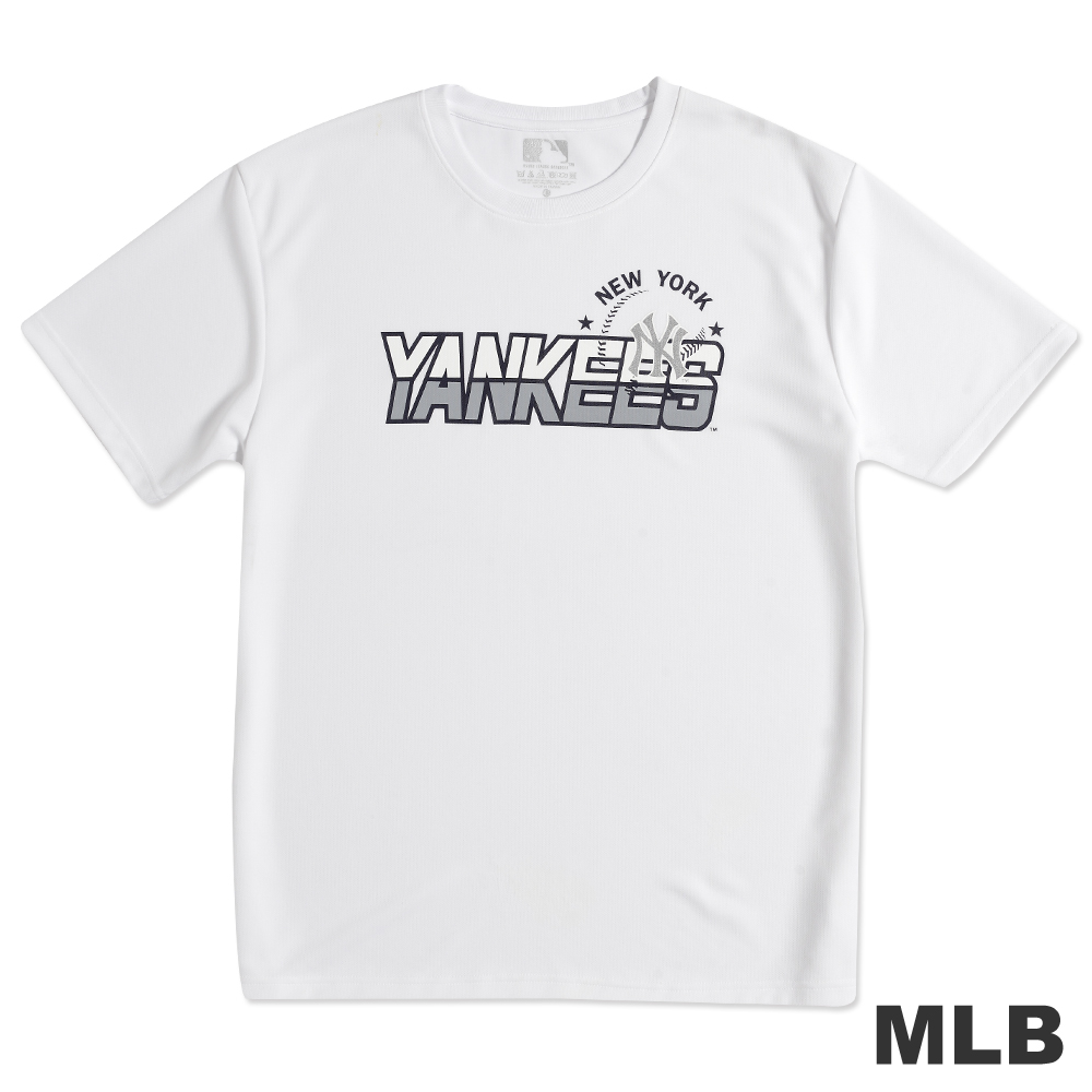 MLB-紐約洋基隊棒球風短袖T恤-白(男)