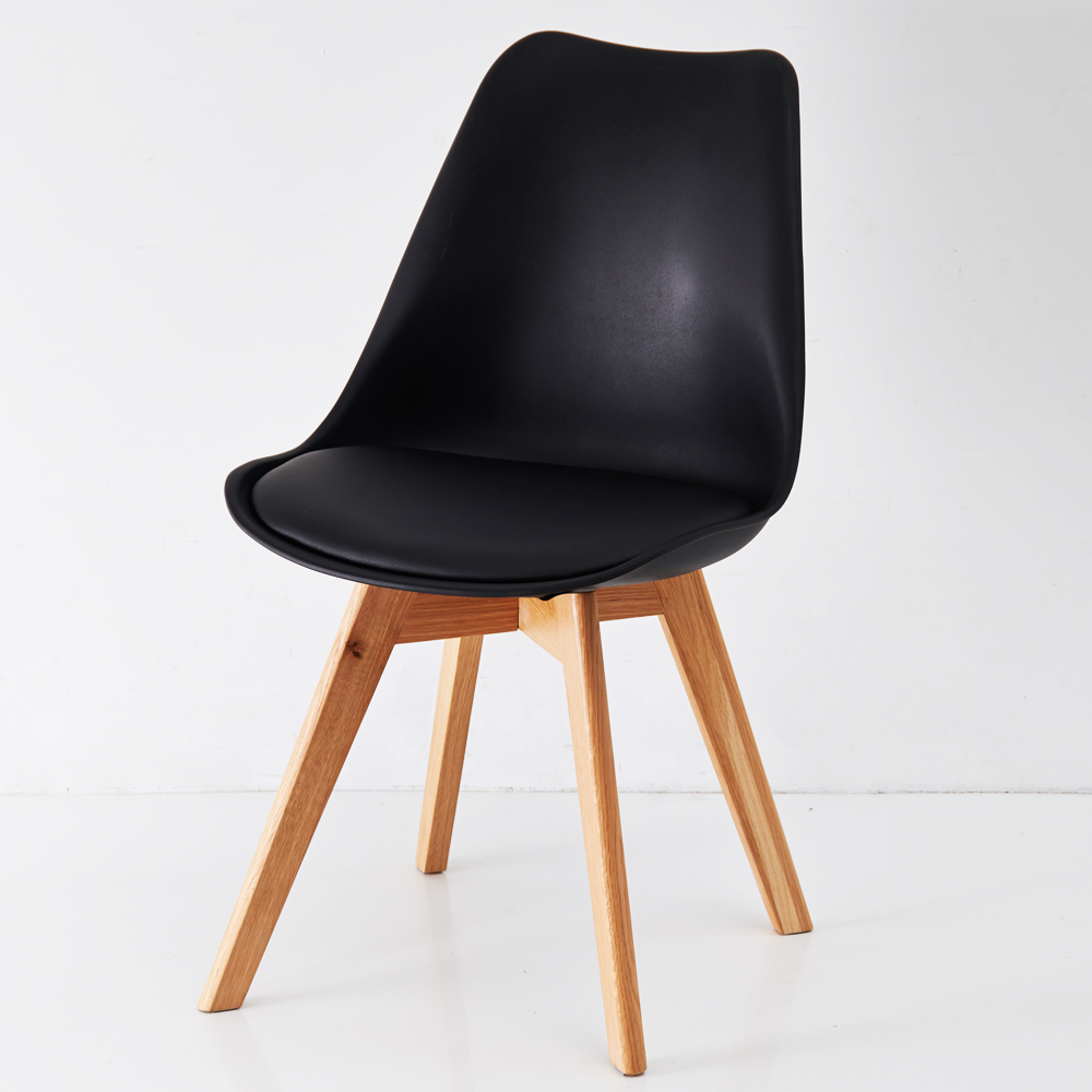 創樂家居 原創舒適皮革椅墊造型辦公椅-黑色-DIY