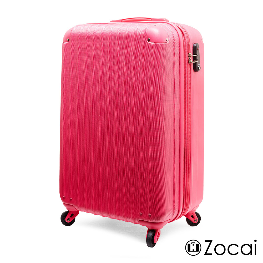 快速到貨【Zocai】霓光幻采-20吋超輕量ABS硬殼可加大防刮霧面行李箱(玫紅)