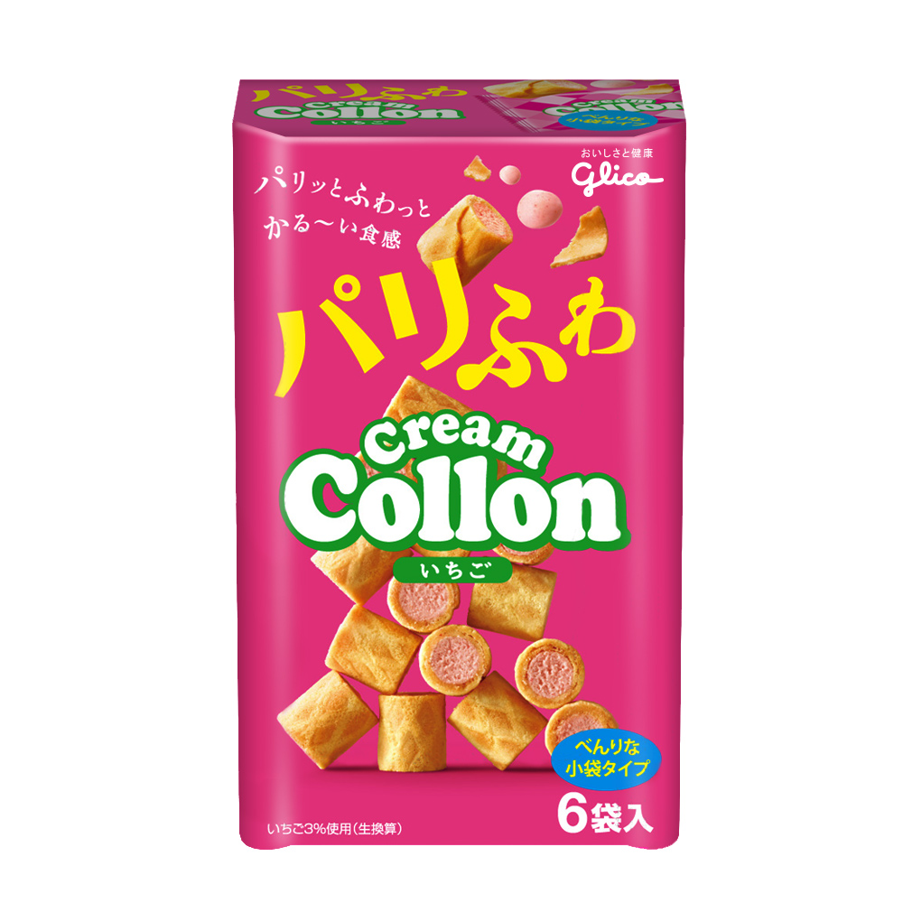 GLICO格力高 香醇草莓捲心餅6袋入(81g)