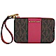 MICHAEL KORS CENTER STRIPE經典手拿包(深咖/桃) product thumbnail 1