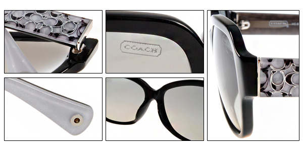 COACH太陽眼鏡 復刻赫本風/黑色#COS8036F 500211